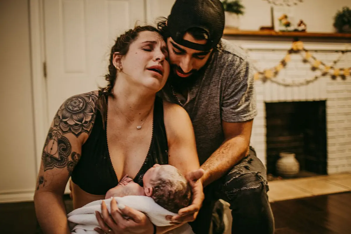 Lubbock birth photographer session at local birthing center